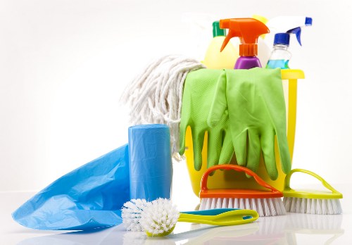 Professional sofa cleaning in a modern living room