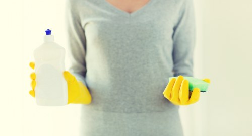 Camden carpet cleaners treating stains in a busy room